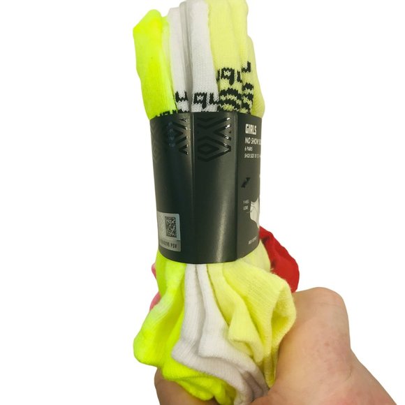 Umbro 6 Pack Girl's Shoe Size 10.5-4 No Show Tie Dye/Solid Socks Assorted Color - Picture 4 of 9